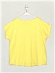 Oversized linen effect blouse amarillo