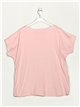 Oversized linen effect blouse rosa