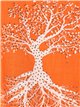 Linen effect tree blouse naranja