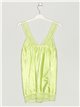 Faded-effect top with lace verde-limon