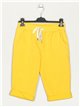 High waist elastic bermuda shorts amarillo-b