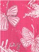 Linen effect blouse with butterflies fucsia
