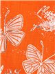 Linen effect blouse with butterflies naranja