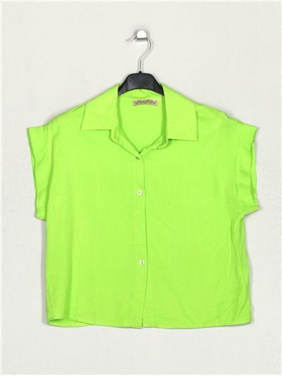 Camisa cropped verde-manzana