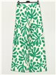 Printed flowing trousers verde-hierba