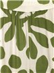 Printed flowing trousers verde-olivo