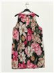 Floral dress with lace up back negro