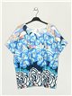 Flowing floral blouse azulon