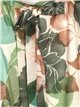 Floral blouse with lace up back verde-militar