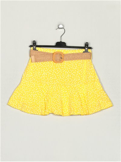 Short falda lunares amarillo