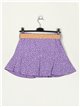 Short falda lunares lila