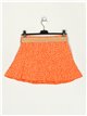 Short falda lunares naranja