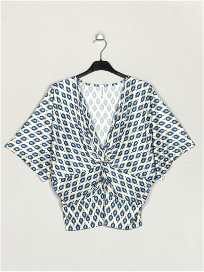 Flowing blouse with knots azulon