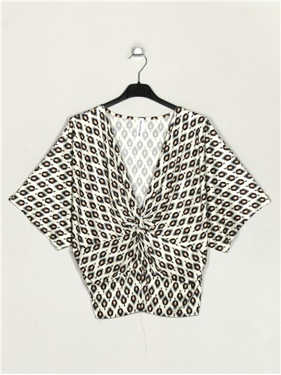 Flowing blouse with knots negro