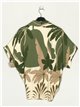 Printed shirt with knots verde-militar