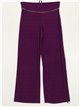 Belted straight leg trousers morado