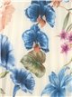 Pleated floral top multi-azul