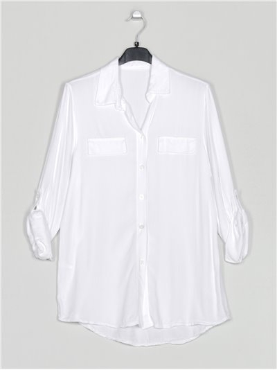 Shirt with buttons blanco
