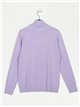 Roll neck basic sweater lila