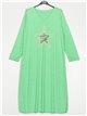Star maxi knit dress verde