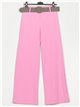 Belted straight leg trousers rosa