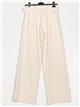 Belted straight leg trousers beis