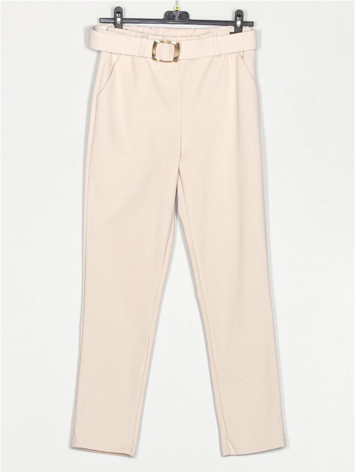 Belted trousers beis