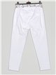 Ruffled elastic trousers blanco