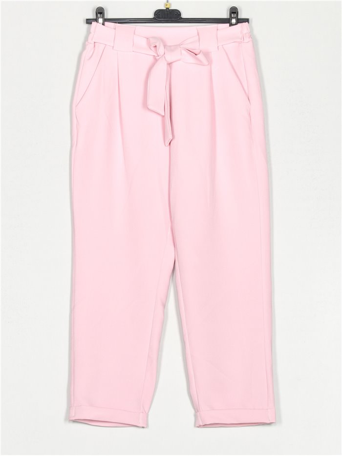 Trousers with bows rosa