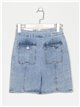Denim skirt with pockets azul (XS-XL)
