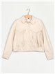 Faux suede jacket with fringing cream (M-XXL)