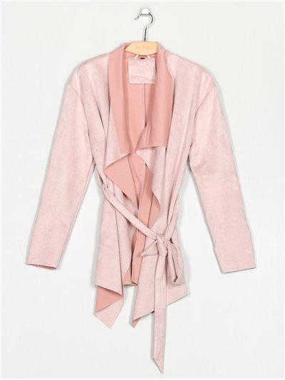 Faux suede jacket pink (M-XXL)