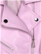 Faux leather biker waistcoat pink-purple (S-XL)