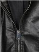 Faux leather jacket black (40-48)