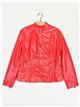 Faux leather jacket red (40-48)