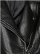 Faux leather biker jacket black (S-XL)