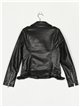 Faux leather biker jacket black (S-XL)