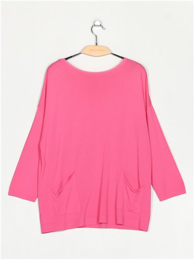Oversized sweater with pockets (M/L-L/XL)