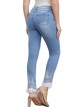 High waist die-cut embroidered jeans azul (S-XXL)
