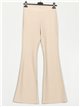 Striped flare trousers beis