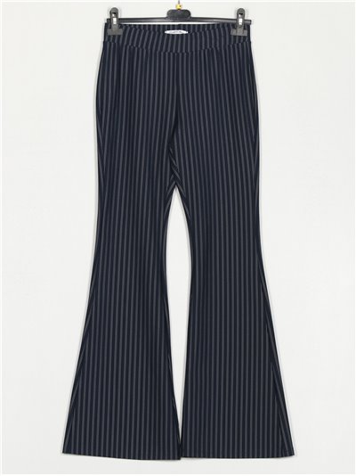 Striped flare trousers marino