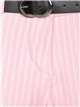 Striped straight leg trousers rosa