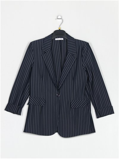 Striped blazer marino