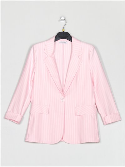 Striped blazer rosa