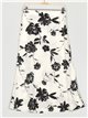 Satin floral blouse + Skirt 2 sets beis