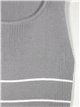 Striped knit dress gris