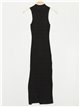 Knit dress with rhinestone negro