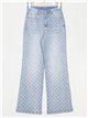Jeans rectos strass azul (XS-S-M-L)