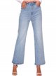 Jeans rectos strass azul (XS-S-M-L)