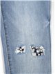 Jeans perlas tiro alto azul (XS-S-M-L)